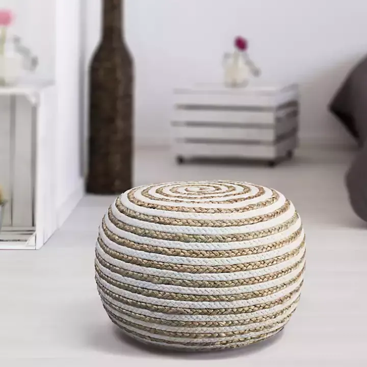 Chipper Braided Pouf