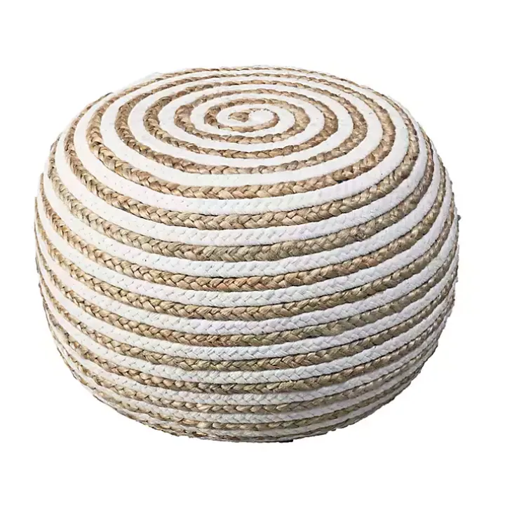 Chipper Braided Pouf