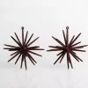 Chocolate Glitter Sputnik Ornaments, Set of 2