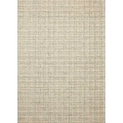 Chris Loves Julia x Loloi Polly Tan Grid Rug, 2x9