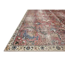 Chris Loves Julia x Loloi Jules Merlot Rug, 5x7