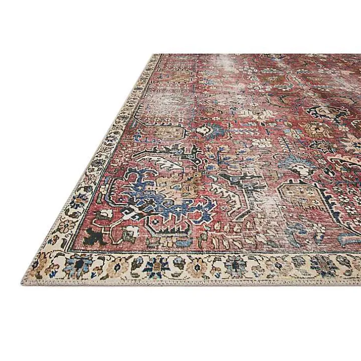 Chris Loves Julia x Loloi Jules Merlot Rug, 5x7