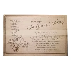 Christmas Cookies Recipe Maple Cutting Board