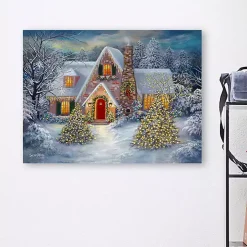 Christmas House Canvas Art Print