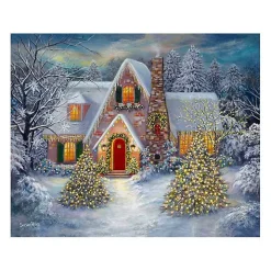Christmas House Canvas Art Print