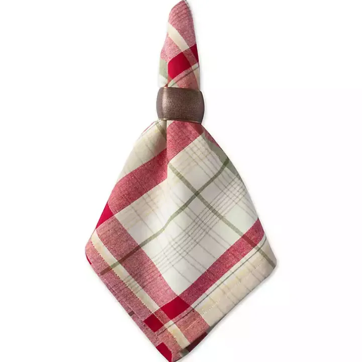 Christmas Orchard Plaid Napkins, Set of 6