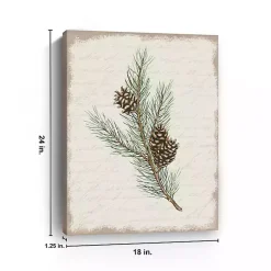 Christmas Pine and Cone Canvas Art Print
