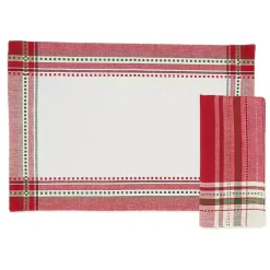 Christmas Plaid 8-pc. Placemat & Napkin Set