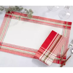 Christmas Plaid 8-pc. Placemat & Napkin Set