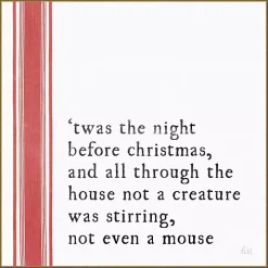 Christmas Quote Left Stripe Canvas Wall Plaque