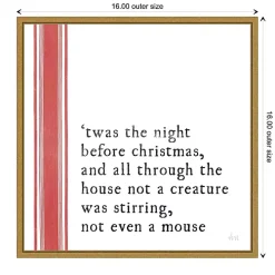 Christmas Quote Left Stripe Canvas Wall Plaque