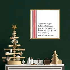 Christmas Quote Left Stripe Canvas Wall Plaque