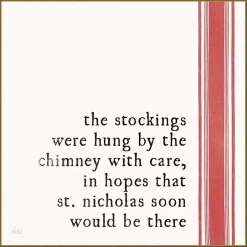 Christmas Quote Right Stripe Canvas Wall Plaque