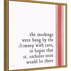 Christmas Quote Right Stripe Canvas Wall Plaque