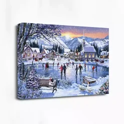 Christmas Skating Canvas Art Print