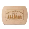 Christmas Tree Farm Oval Maple Serving Board