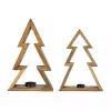 Christmas Tree Tealight Candle Holders, Set of 2