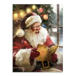 Christmas Wishes Santa Canvas Art Print