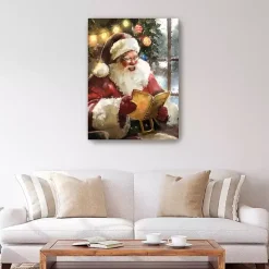 Christmas Wishes Santa Canvas Art Print