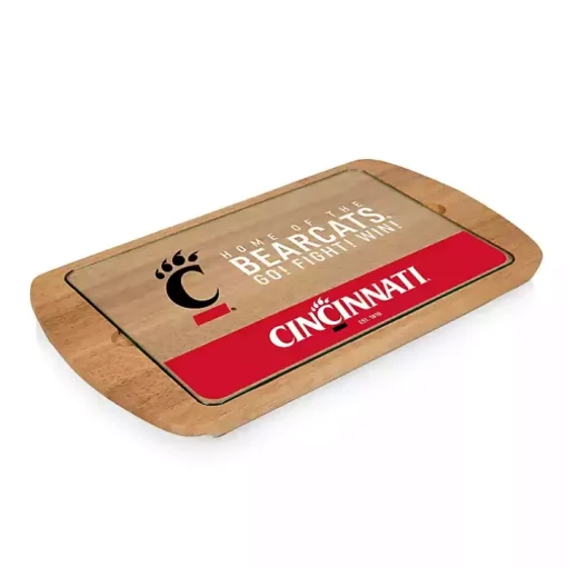 Cincinnati Bearcats Wood and Glass Serving Board