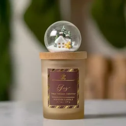 Cinnamon Buns Snow Globe Jar Candle