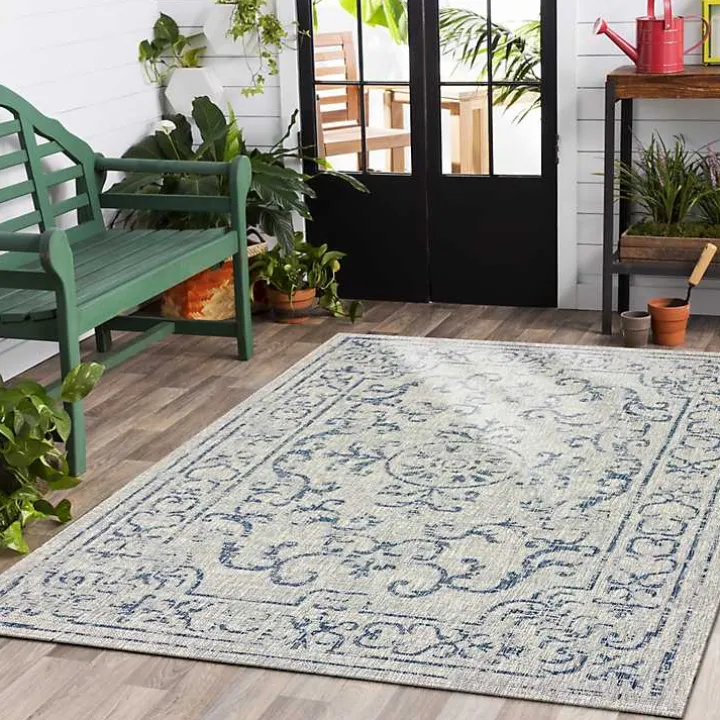 Classicism Sun Shower Outdoor Area Rug, 7x9