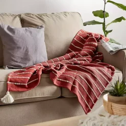 Clayoff Slub Stripe Decorative Throw