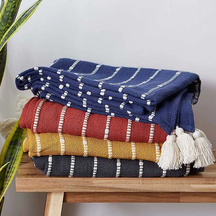 Clayoff Slub Stripe Decorative Throw