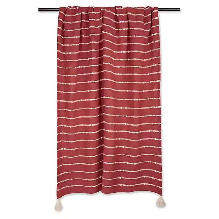 Clayoff Slub Stripe Decorative Throw