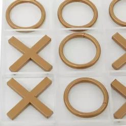 Clear and Gold Tic Tac Toe Board