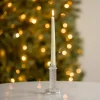 Clear Glass Taper Candle Holder, 6 in.