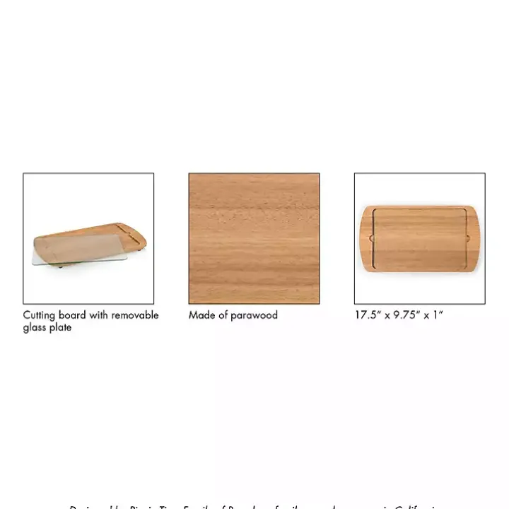 Clemson Tigers Wood and Glass Serving Board