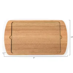 Clemson Tigers Wood and Glass Serving Board