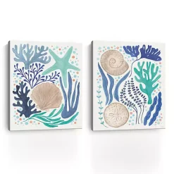 Coastal Icons Canvas Art Prints, Set of 2