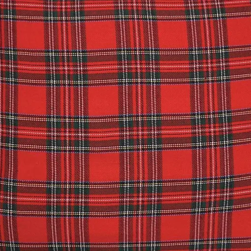 Collie Red Plaid Christmas Pillow