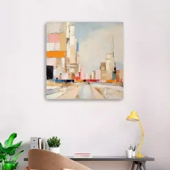 Colorblock Skyline Canvas Art Print