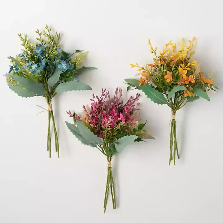 Colorful Bloom Bouquets, Set of 3