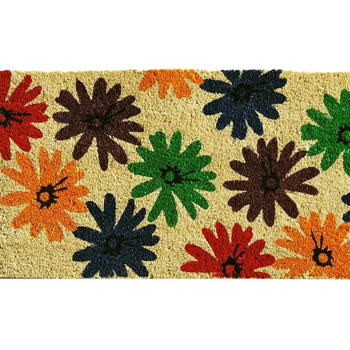 Colorful Daisies Doormat