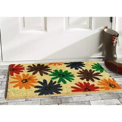 Colorful Daisies Doormat