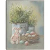 Colorful Eggs Rustic Easter Canvas Wall Art