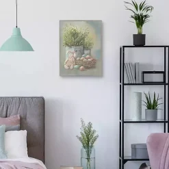 Colorful Eggs Rustic Easter Canvas Wall Art