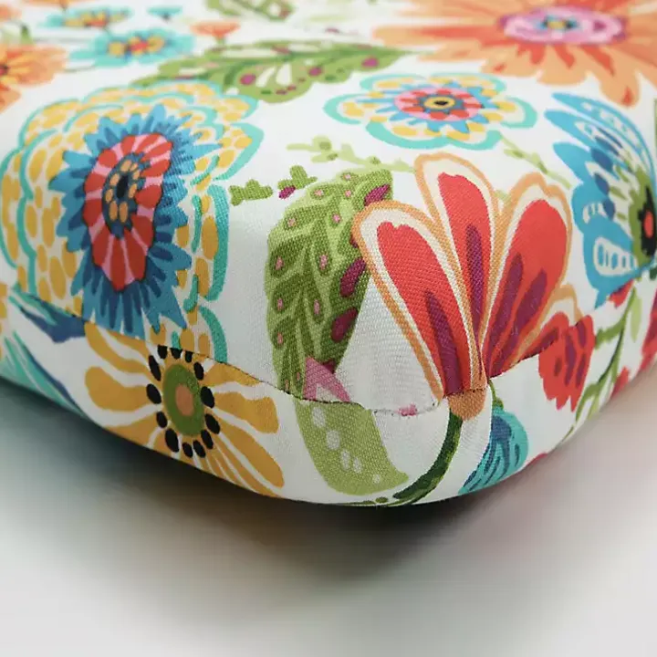 Colorful Floral Outdoor Chair Cushion
