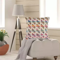 Colorful Geometric Handwoven Throw Pillow