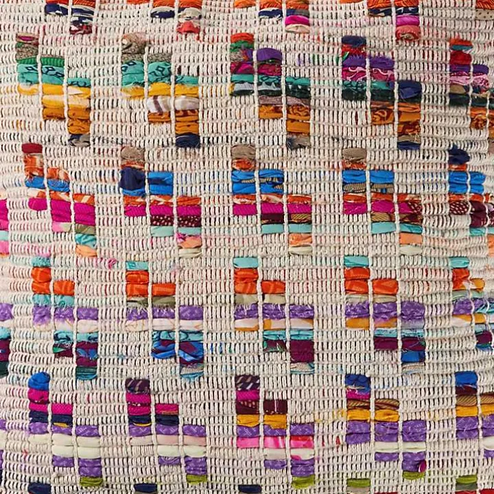 Colorful Geometric Handwoven Throw Pillow