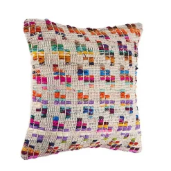 Colorful Geometric Handwoven Throw Pillow
