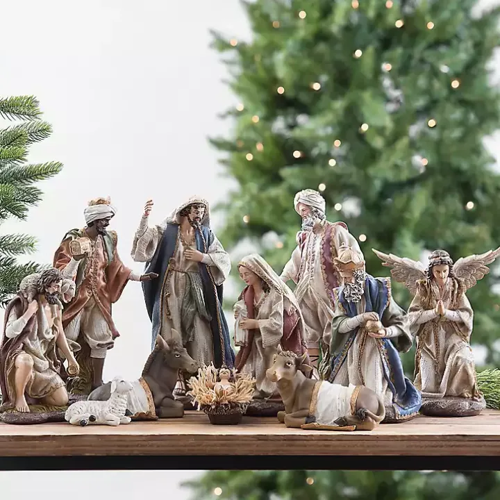 Colorful Nativity Scene, Set of 11