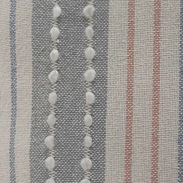 Colorful Textured Striped Accent Pillow