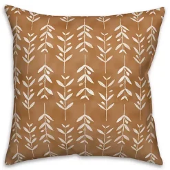 Copper & White Flowers Indoor/Outdoor Pillow