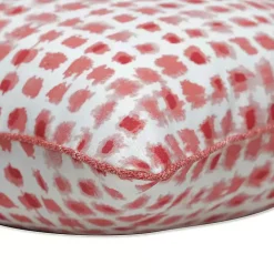 Coral Dotted Outdoor Lumbar Pillows, Set of 2