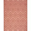 Coral Orange Diamond Indoor/Outdoor Area Rug, 4x6